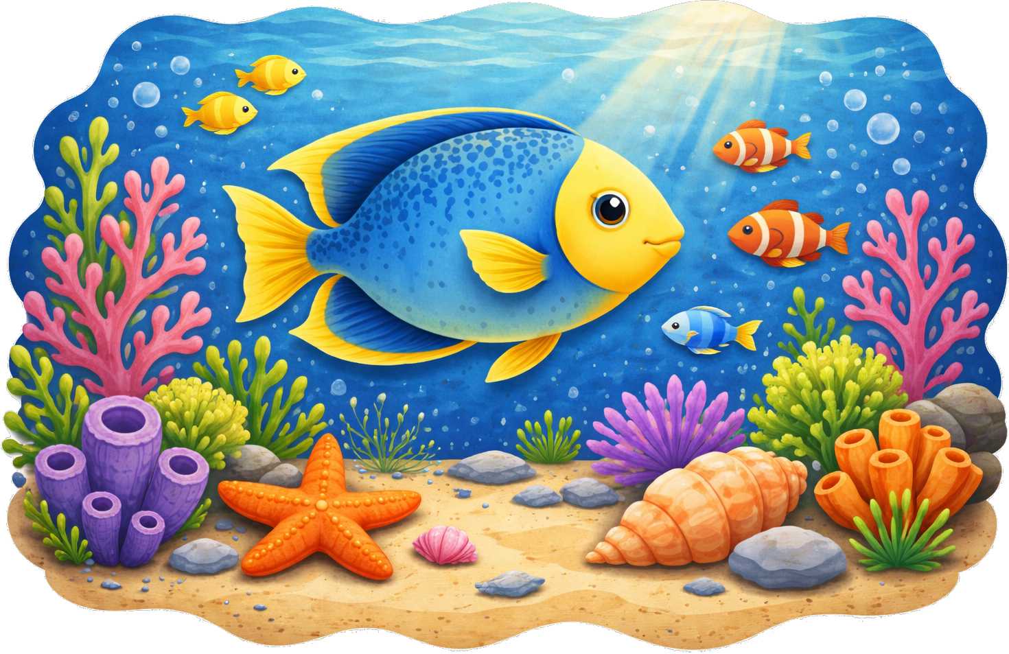 Unterwasserparadies mit bunten Fischen