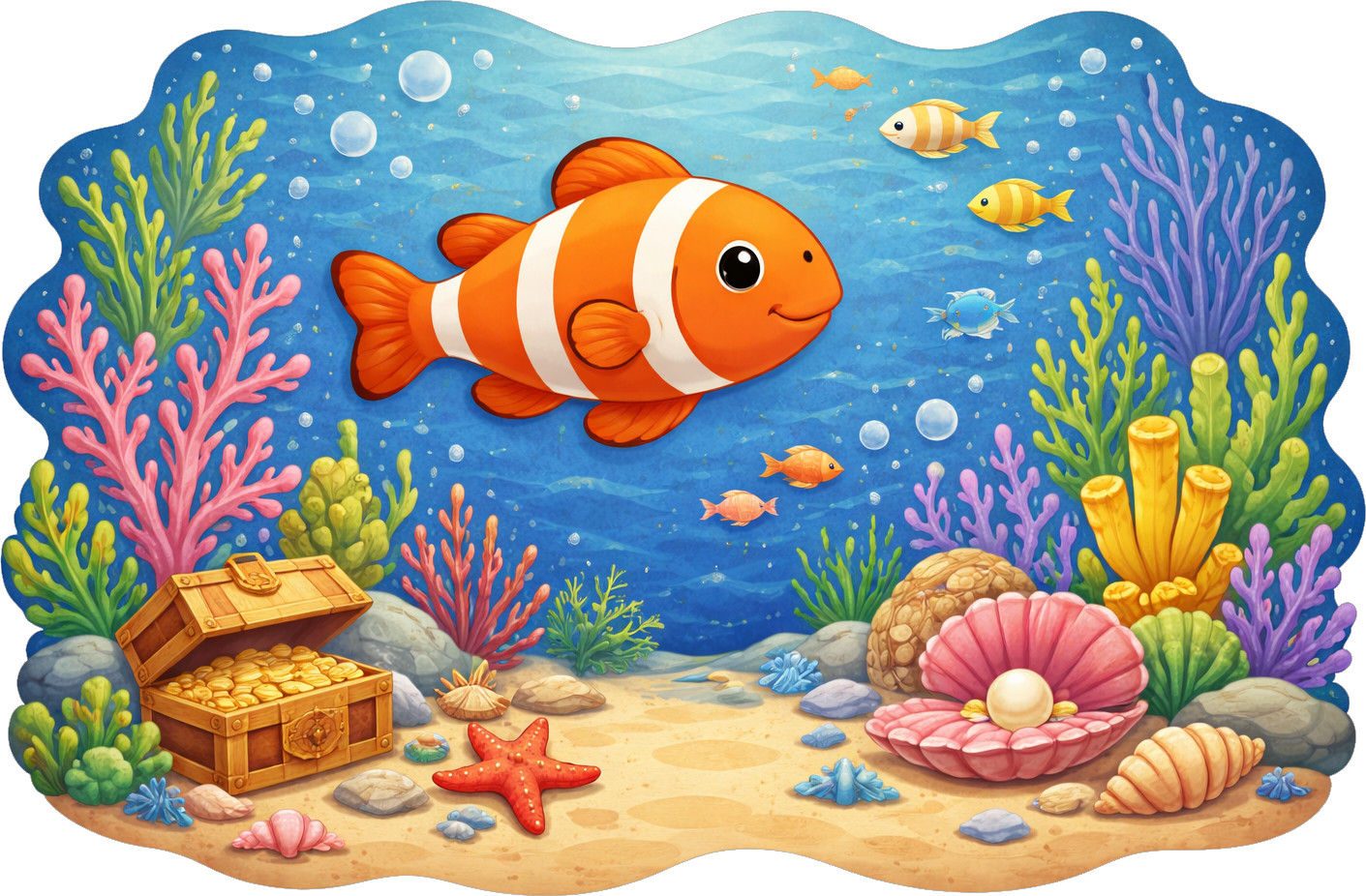 Bunter Unterwassertraum mit Clownfisch