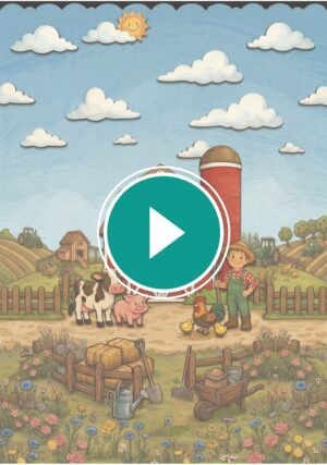 Audio Cover Bauernhof mit Play Button